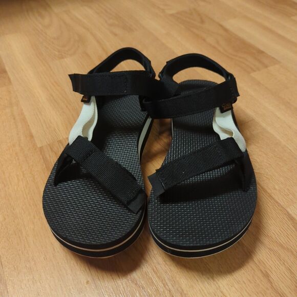 Teva Midform Universal Sandals Womens 7 Black White Strappy Summer Beach Outdoor - Picture 2 of 7